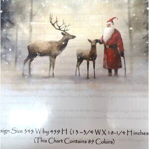 Heaven And Earth Designs Santa Claus Reindeer Cross StitchChart Michele Sayetta
